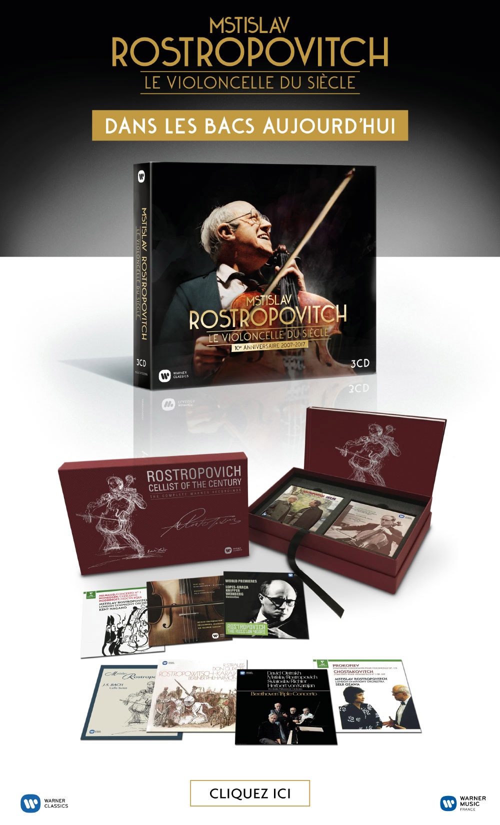 Mstislav Rostropovitch, le violoncelle du siècle. Disponible à la vente.
